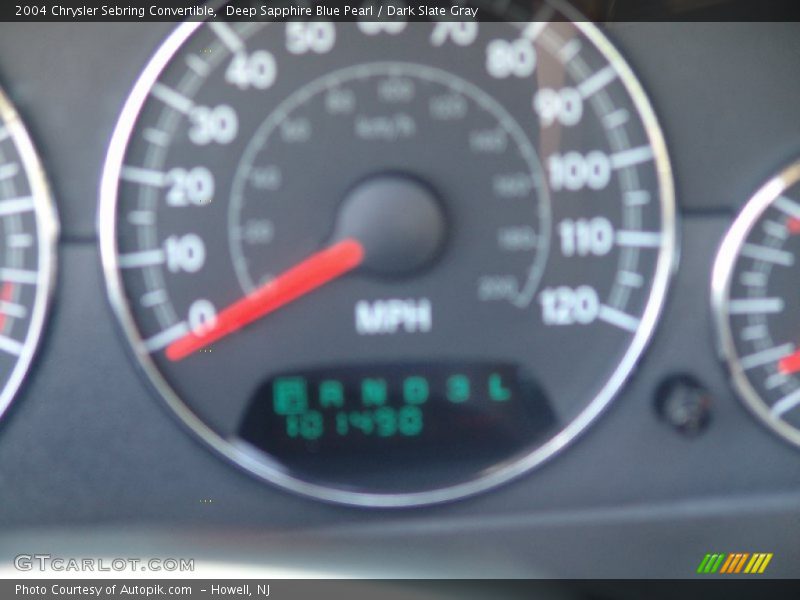 Deep Sapphire Blue Pearl / Dark Slate Gray 2004 Chrysler Sebring Convertible