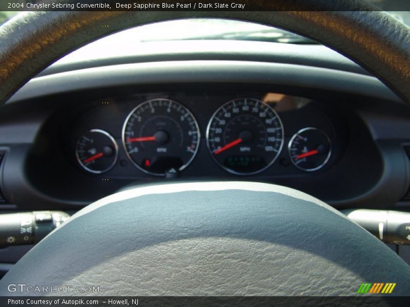 Deep Sapphire Blue Pearl / Dark Slate Gray 2004 Chrysler Sebring Convertible