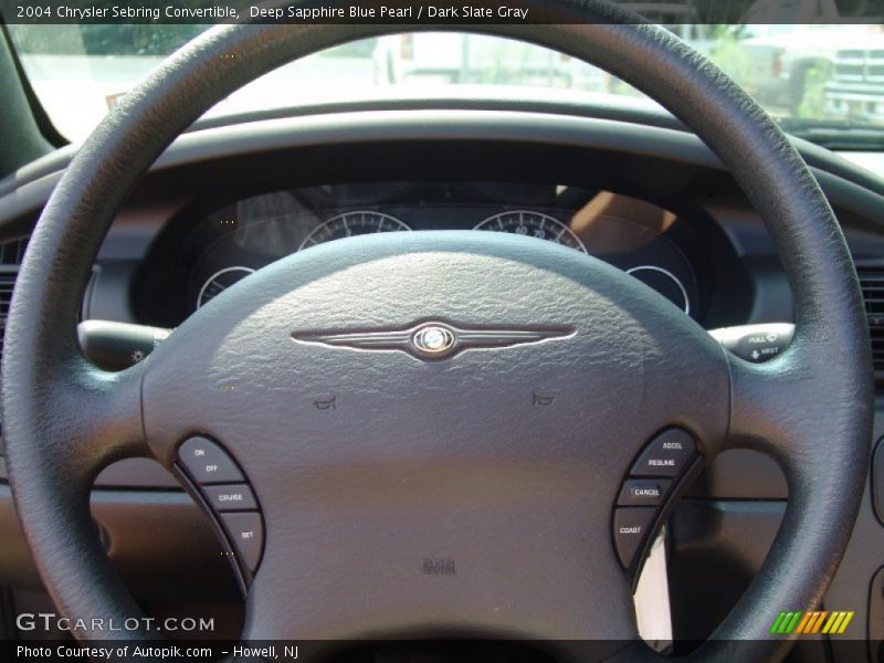 Deep Sapphire Blue Pearl / Dark Slate Gray 2004 Chrysler Sebring Convertible