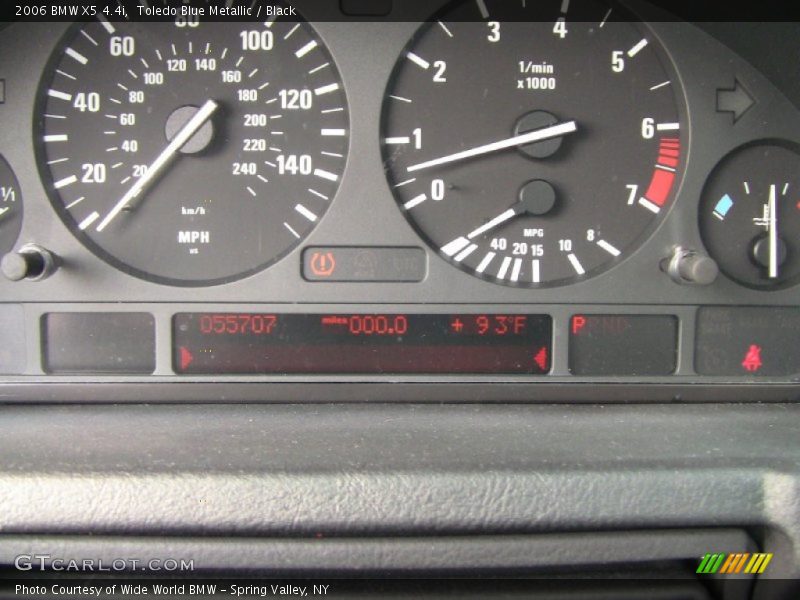 Toledo Blue Metallic / Black 2006 BMW X5 4.4i