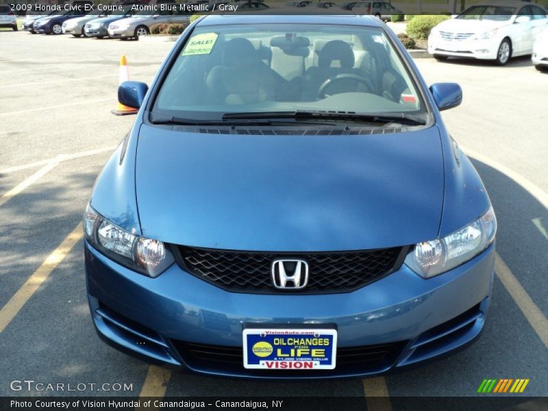 Atomic Blue Metallic / Gray 2009 Honda Civic EX Coupe