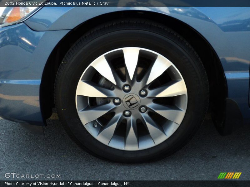 Atomic Blue Metallic / Gray 2009 Honda Civic EX Coupe