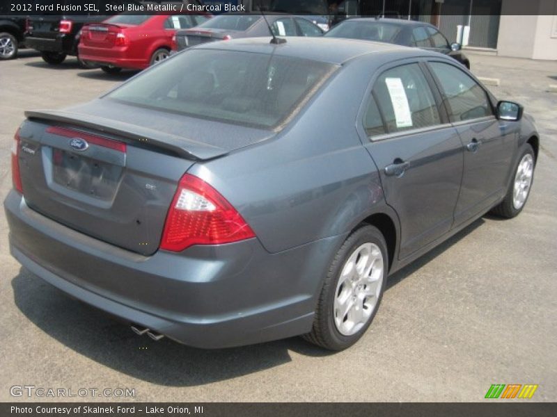 Steel Blue Metallic / Charcoal Black 2012 Ford Fusion SEL