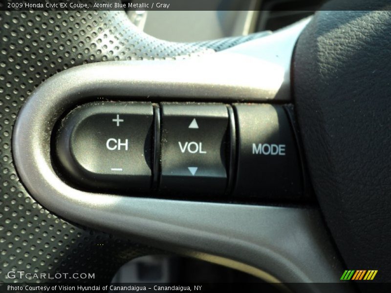 Atomic Blue Metallic / Gray 2009 Honda Civic EX Coupe
