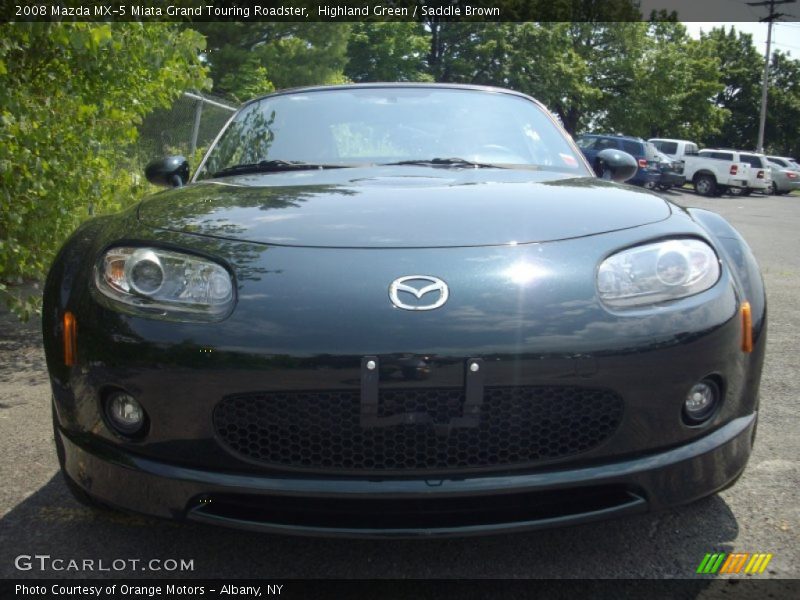 Highland Green / Saddle Brown 2008 Mazda MX-5 Miata Grand Touring Roadster