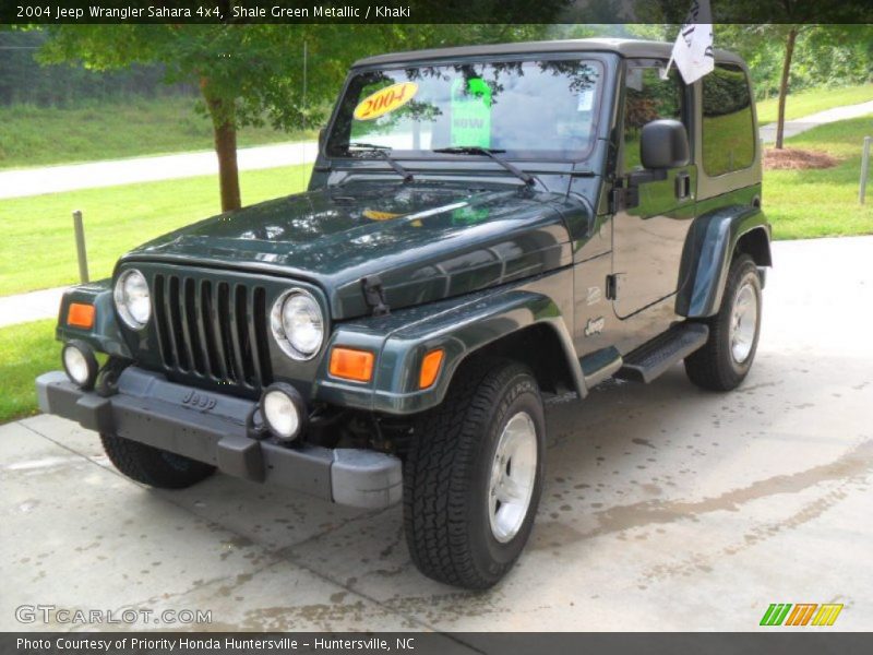Shale Green Metallic / Khaki 2004 Jeep Wrangler Sahara 4x4