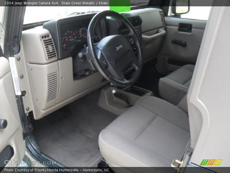 Shale Green Metallic / Khaki 2004 Jeep Wrangler Sahara 4x4