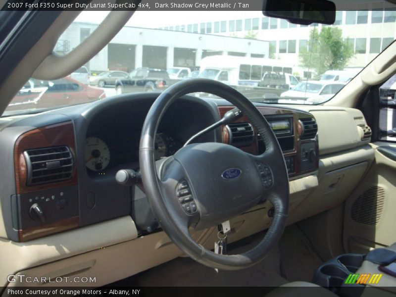 Dark Shadow Grey Metallic / Tan 2007 Ford F350 Super Duty Lariat SuperCab 4x4