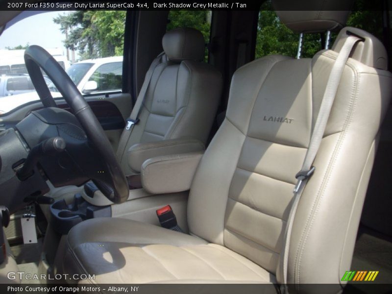 Dark Shadow Grey Metallic / Tan 2007 Ford F350 Super Duty Lariat SuperCab 4x4