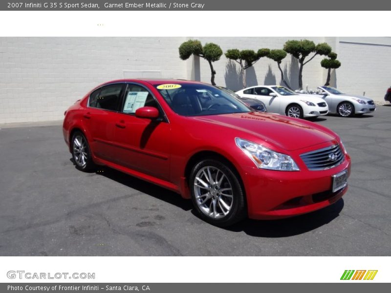 Garnet Ember Metallic / Stone Gray 2007 Infiniti G 35 S Sport Sedan