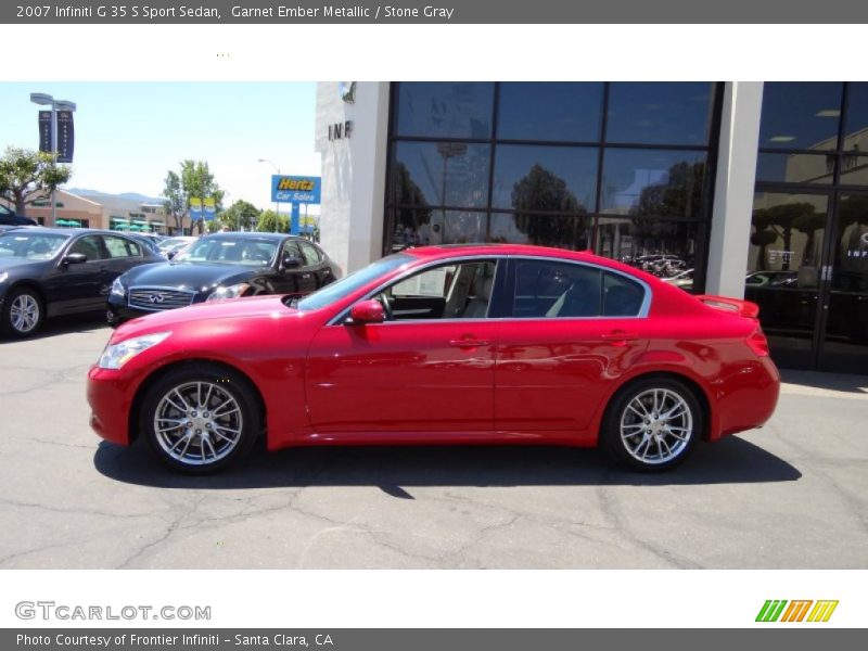 Garnet Ember Metallic / Stone Gray 2007 Infiniti G 35 S Sport Sedan