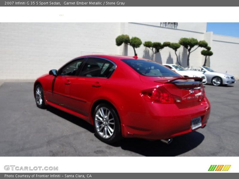 Garnet Ember Metallic / Stone Gray 2007 Infiniti G 35 S Sport Sedan