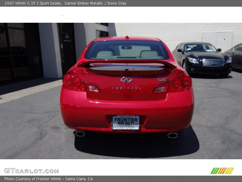 Garnet Ember Metallic / Stone Gray 2007 Infiniti G 35 S Sport Sedan