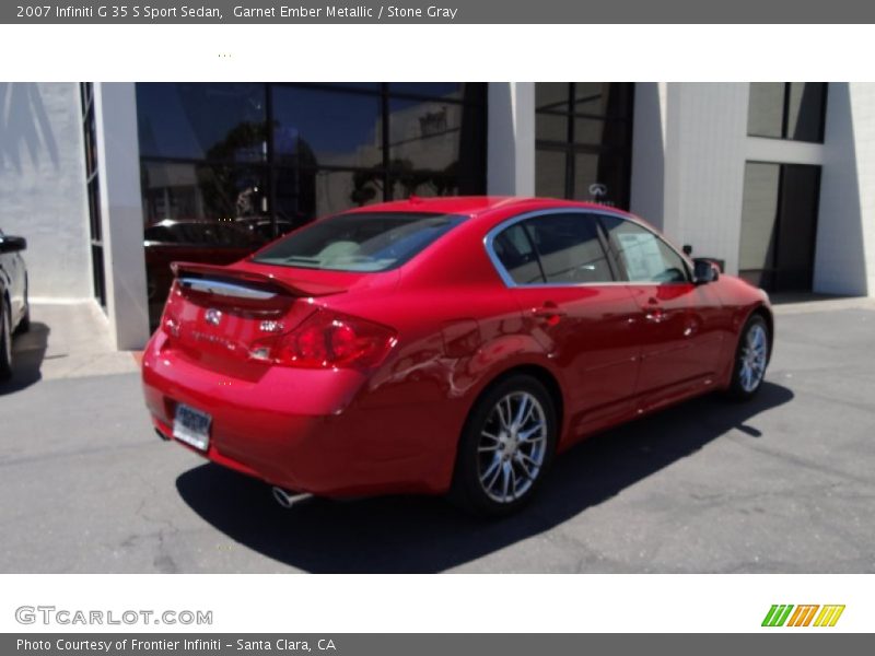 Garnet Ember Metallic / Stone Gray 2007 Infiniti G 35 S Sport Sedan