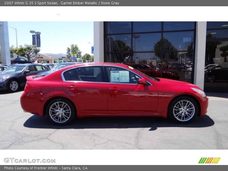 Garnet Ember Metallic / Stone Gray 2007 Infiniti G 35 S Sport Sedan