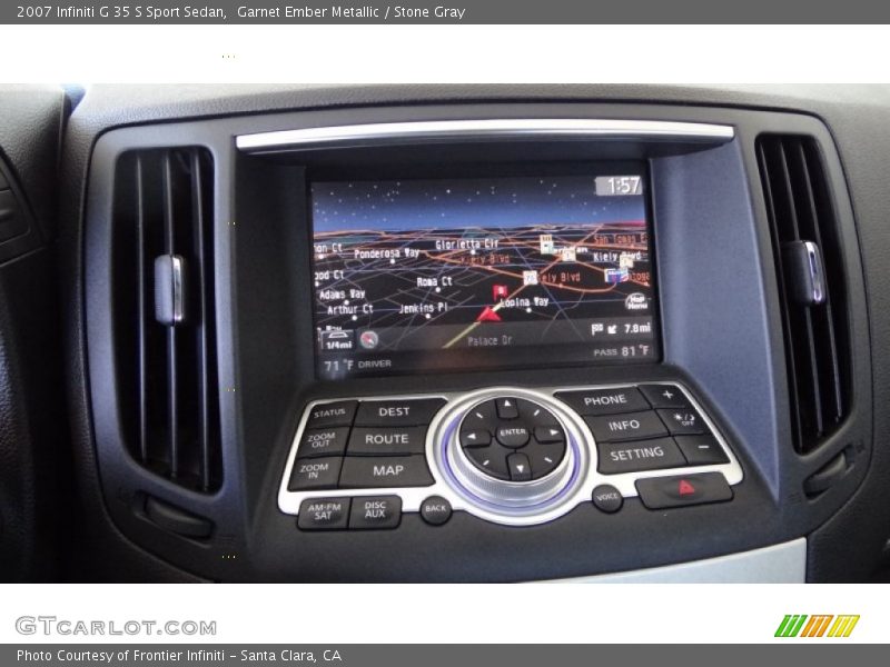 Garnet Ember Metallic / Stone Gray 2007 Infiniti G 35 S Sport Sedan