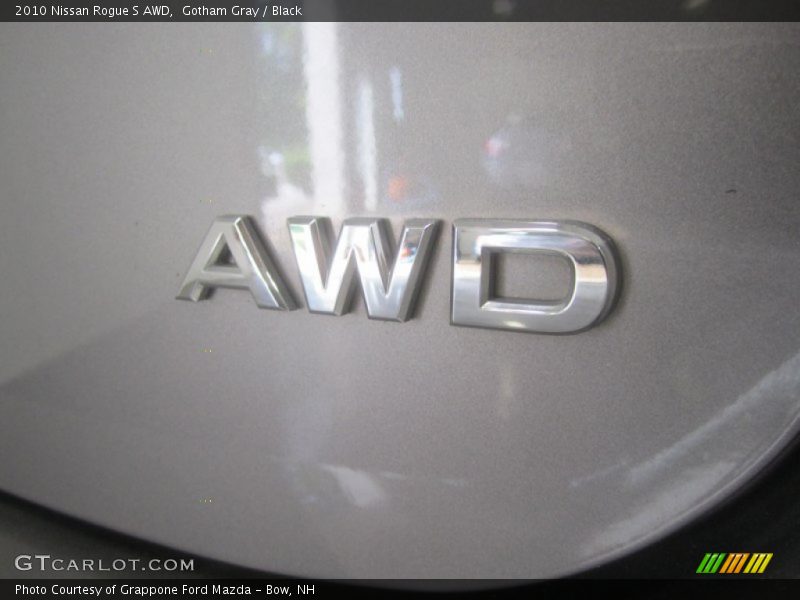 Gotham Gray / Black 2010 Nissan Rogue S AWD