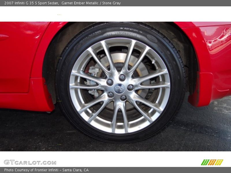 Garnet Ember Metallic / Stone Gray 2007 Infiniti G 35 S Sport Sedan