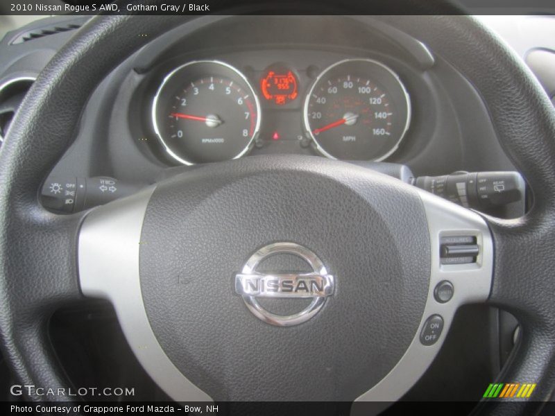 Gotham Gray / Black 2010 Nissan Rogue S AWD