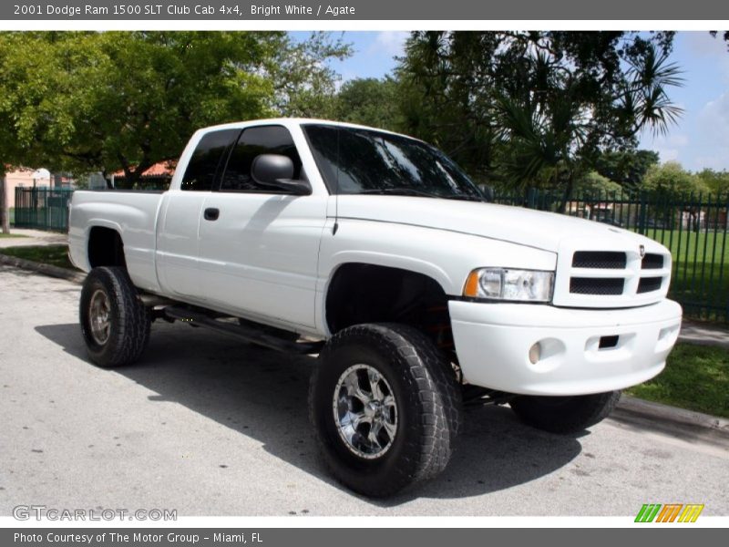 Bright White / Agate 2001 Dodge Ram 1500 SLT Club Cab 4x4