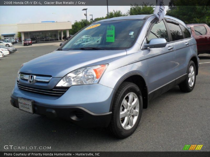 Glacier Blue Metallic / Gray 2008 Honda CR-V EX-L