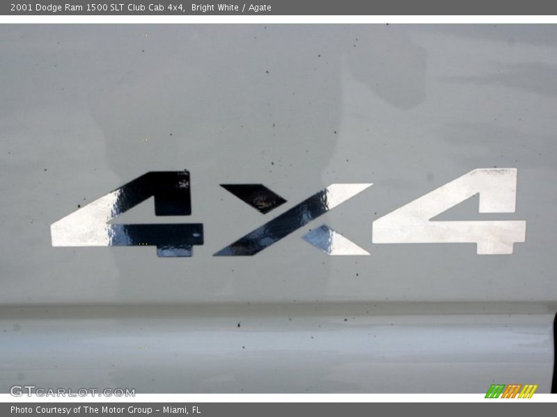 Bright White / Agate 2001 Dodge Ram 1500 SLT Club Cab 4x4