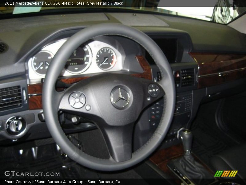 Steel Grey Metallic / Black 2011 Mercedes-Benz GLK 350 4Matic