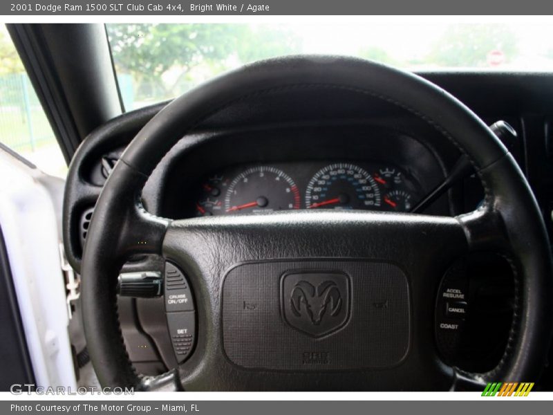 Bright White / Agate 2001 Dodge Ram 1500 SLT Club Cab 4x4