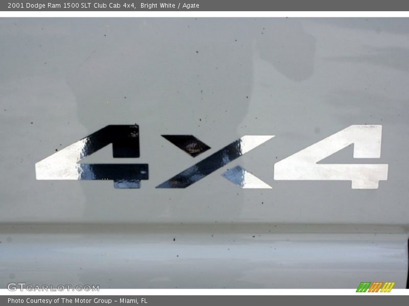 Bright White / Agate 2001 Dodge Ram 1500 SLT Club Cab 4x4