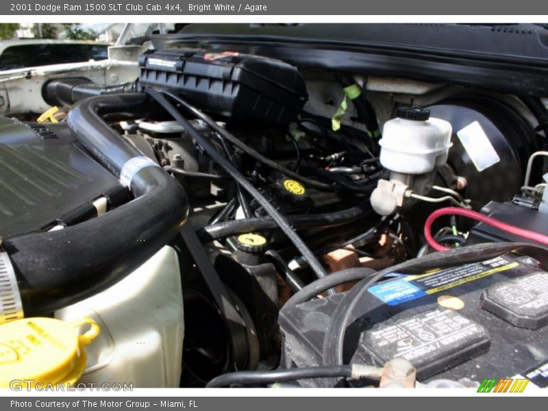 Bright White / Agate 2001 Dodge Ram 1500 SLT Club Cab 4x4