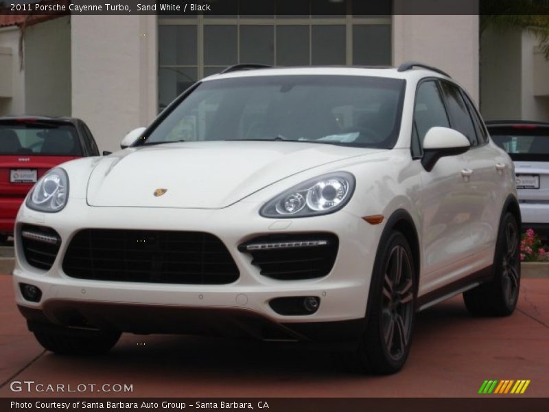 Sand White / Black 2011 Porsche Cayenne Turbo