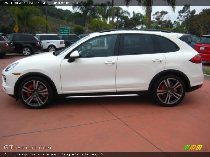 Sand White / Black 2011 Porsche Cayenne Turbo