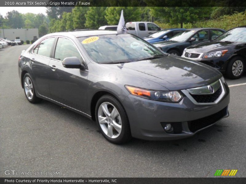 Grigio Metallic / Taupe 2010 Acura TSX Sedan