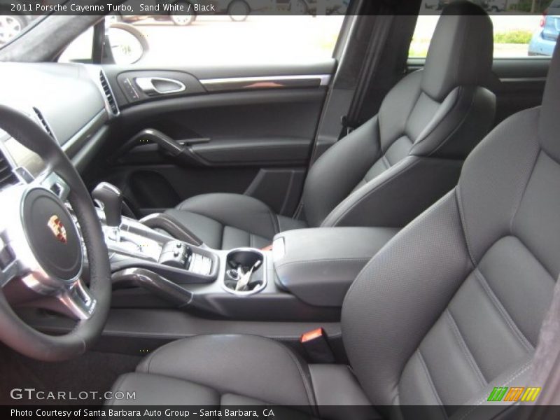Sand White / Black 2011 Porsche Cayenne Turbo