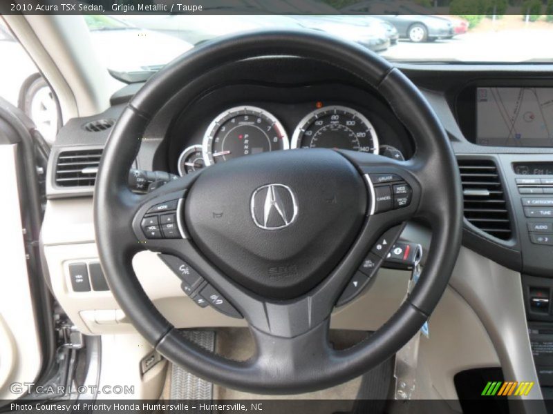 Grigio Metallic / Taupe 2010 Acura TSX Sedan