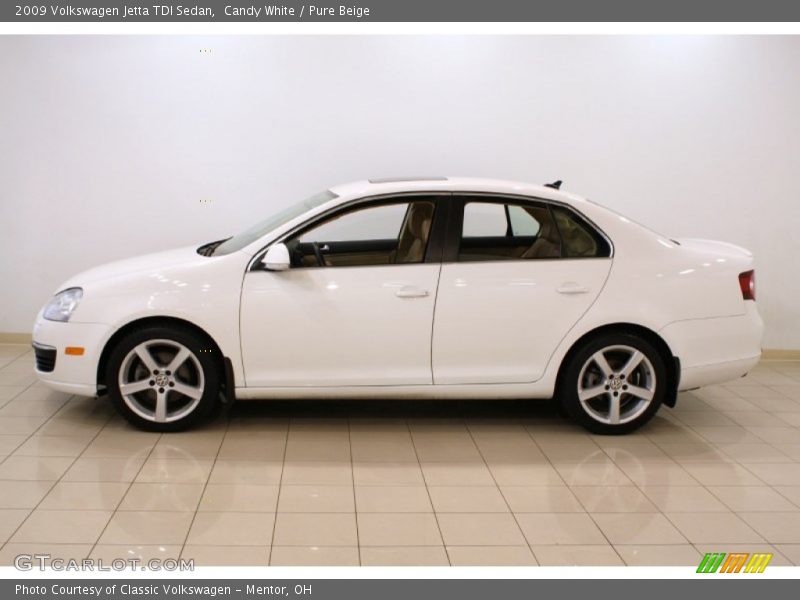 Candy White / Pure Beige 2009 Volkswagen Jetta TDI Sedan