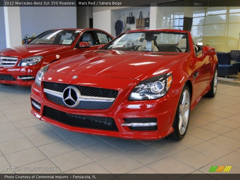 Mars Red / Sahara Beige 2012 Mercedes-Benz SLK 350 Roadster