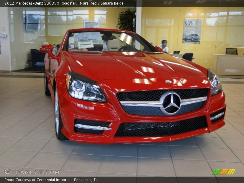 Mars Red / Sahara Beige 2012 Mercedes-Benz SLK 350 Roadster