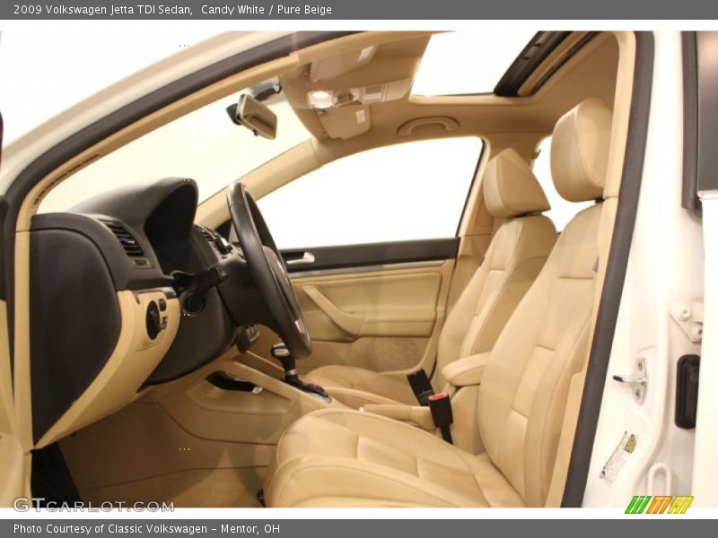 Candy White / Pure Beige 2009 Volkswagen Jetta TDI Sedan