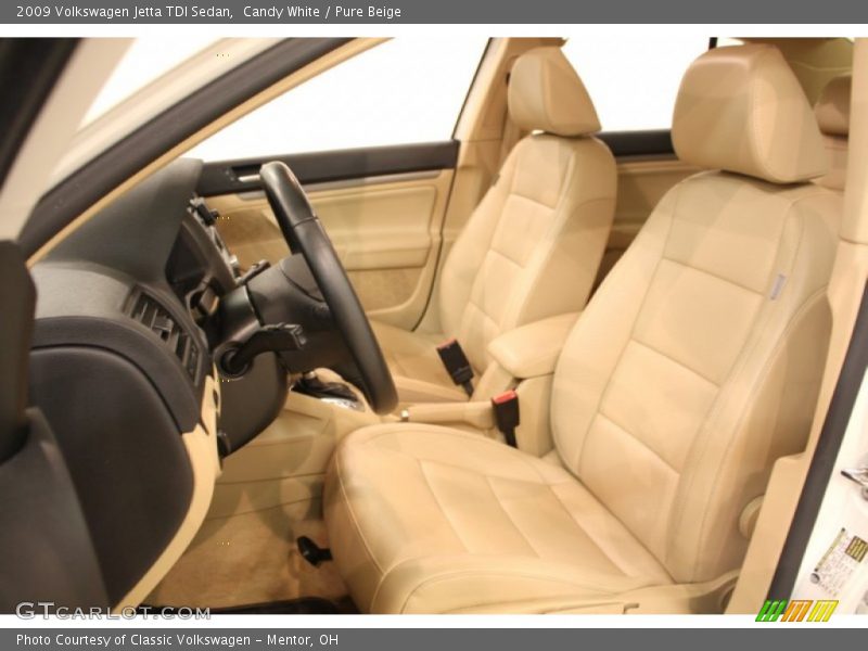 Candy White / Pure Beige 2009 Volkswagen Jetta TDI Sedan