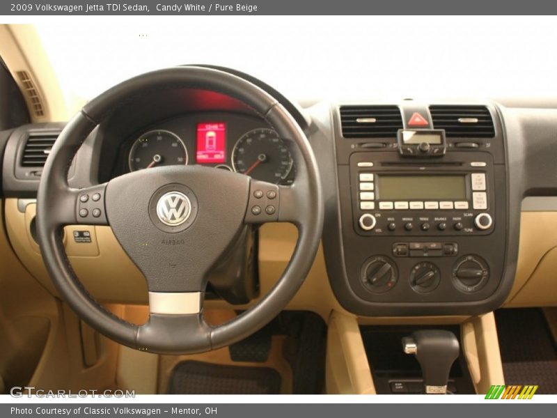 Candy White / Pure Beige 2009 Volkswagen Jetta TDI Sedan
