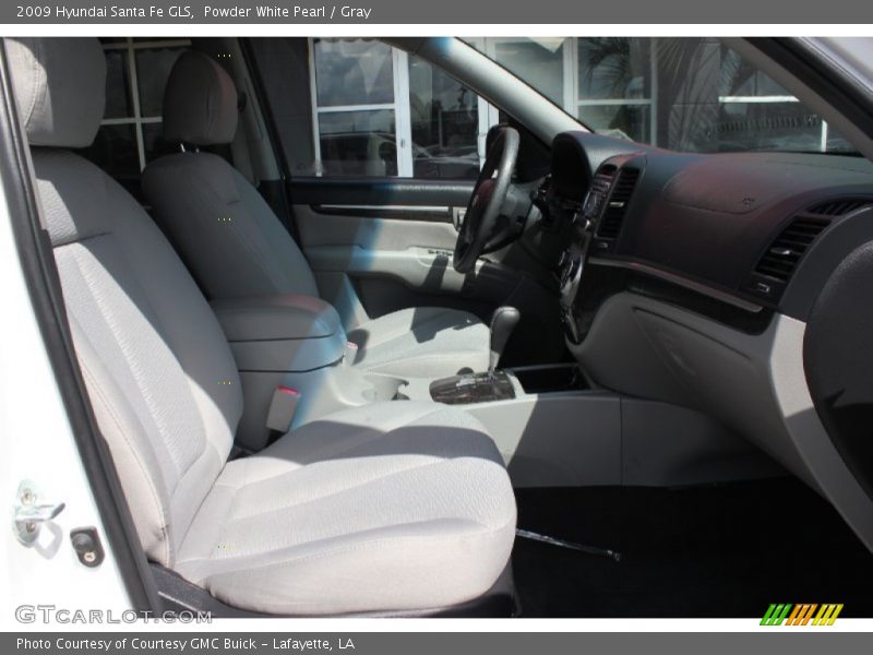 Powder White Pearl / Gray 2009 Hyundai Santa Fe GLS