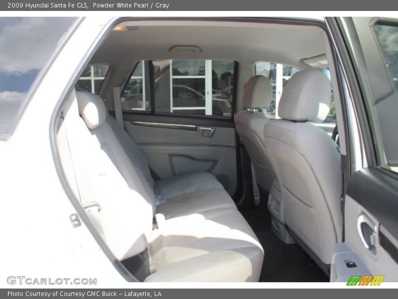 Powder White Pearl / Gray 2009 Hyundai Santa Fe GLS