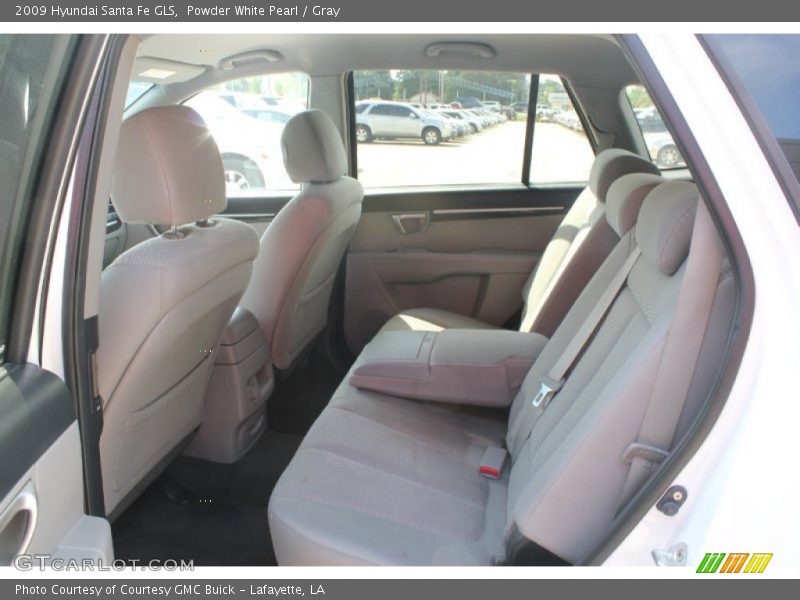Powder White Pearl / Gray 2009 Hyundai Santa Fe GLS