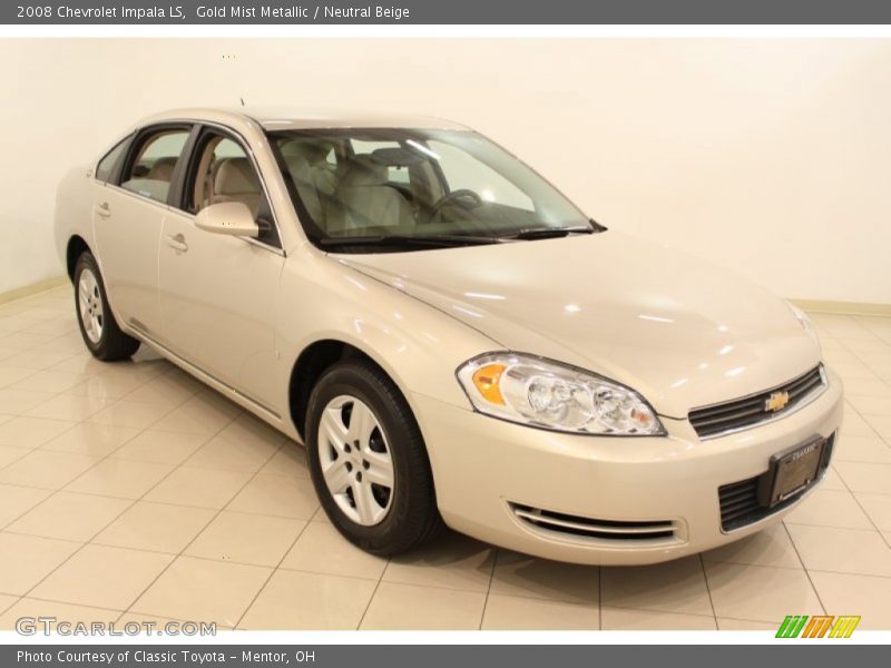 Gold Mist Metallic / Neutral Beige 2008 Chevrolet Impala LS