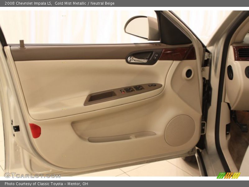 Gold Mist Metallic / Neutral Beige 2008 Chevrolet Impala LS