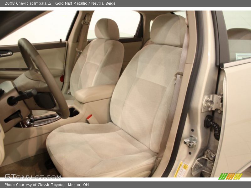 Gold Mist Metallic / Neutral Beige 2008 Chevrolet Impala LS