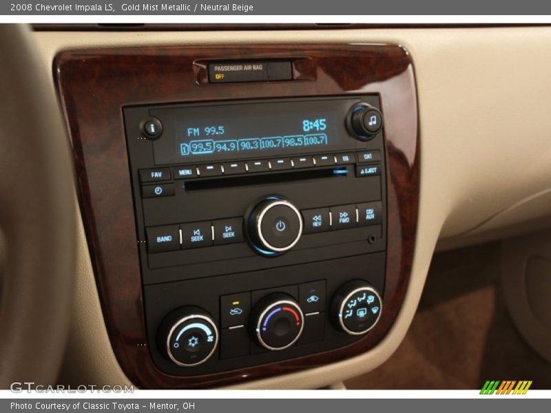 Gold Mist Metallic / Neutral Beige 2008 Chevrolet Impala LS