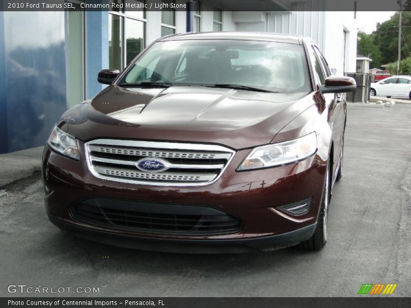 Cinnamon Red Metallic / Light Stone 2010 Ford Taurus SEL
