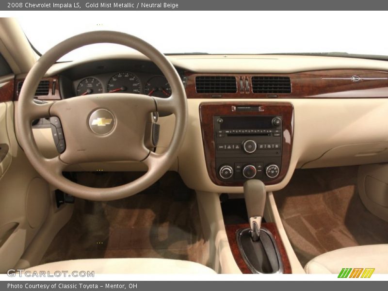 Gold Mist Metallic / Neutral Beige 2008 Chevrolet Impala LS